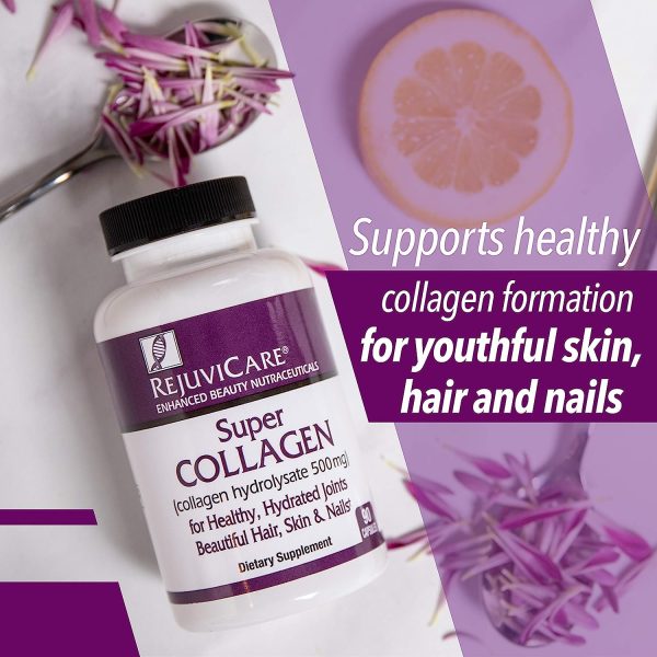 Rejuvicare Super Collagen Capsules for Beauty, Healthy Joints, Hair, Skin, & Nails, 90 Servings, Multi, (N8745) - Image 2