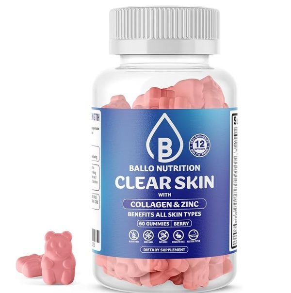 Ballo Nutrition Clear Skin Gummies Healthy Skin Collagen