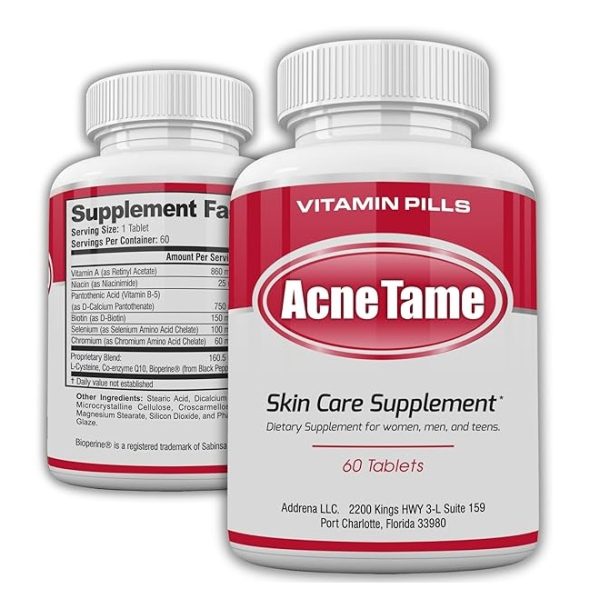 Acne Tame Supplement Clear Skin Vitamins