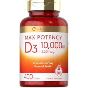 Carlyle Max Potency Vitamin D3 10000 IU Capsules